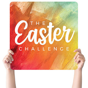 The Easter Challenge Square Handheld Signs
