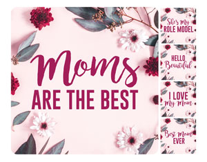 Mother's Day Floral Set Square Handheld Signs