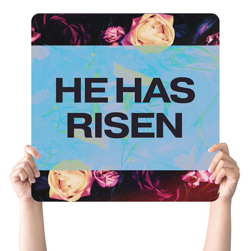 Handheld Signs, Easter, CMU Ultimate Easter Risen, 21 Square