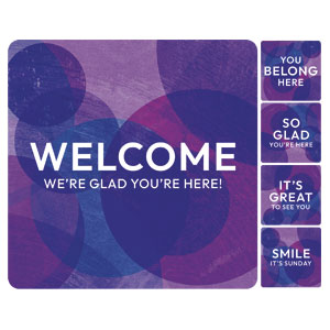 Find Your Community Greeter Set Square Handheld Signs