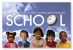 School Time - Preschool Postcard