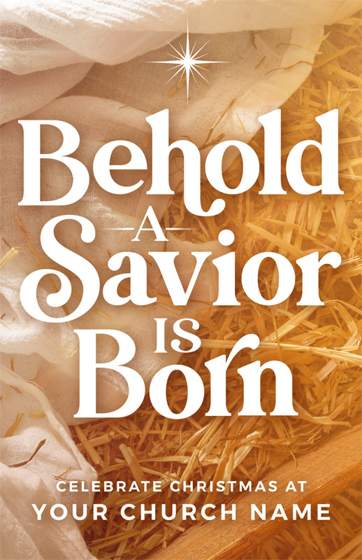 Church Postcards, Christmas, Behold A Savior, 5.5 X 8.5