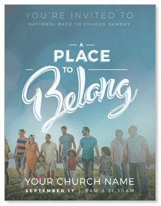 Back to Church Sunday: A Place to Belong ImpactMailers