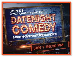 Date Night Comedy ImpactMailers