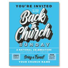 Back to Church Sunday Celebration Blue 