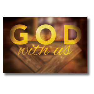 God With Us Manger Medium InviteCards