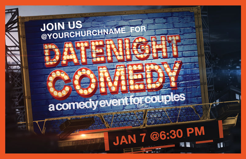 InviteCards, Date Night Comedy, 4.25 x 2.75