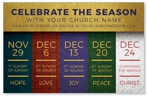 Celebrate The Season Advent Medium InviteCards