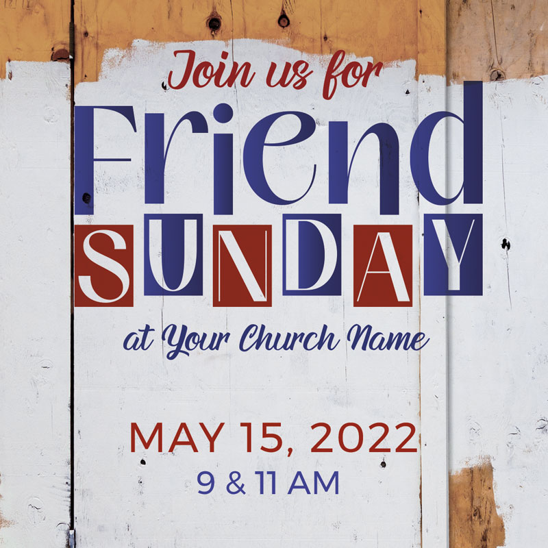 InviteCards, Ministry, Friend Sunday Join Us, 3.75 x 3.75