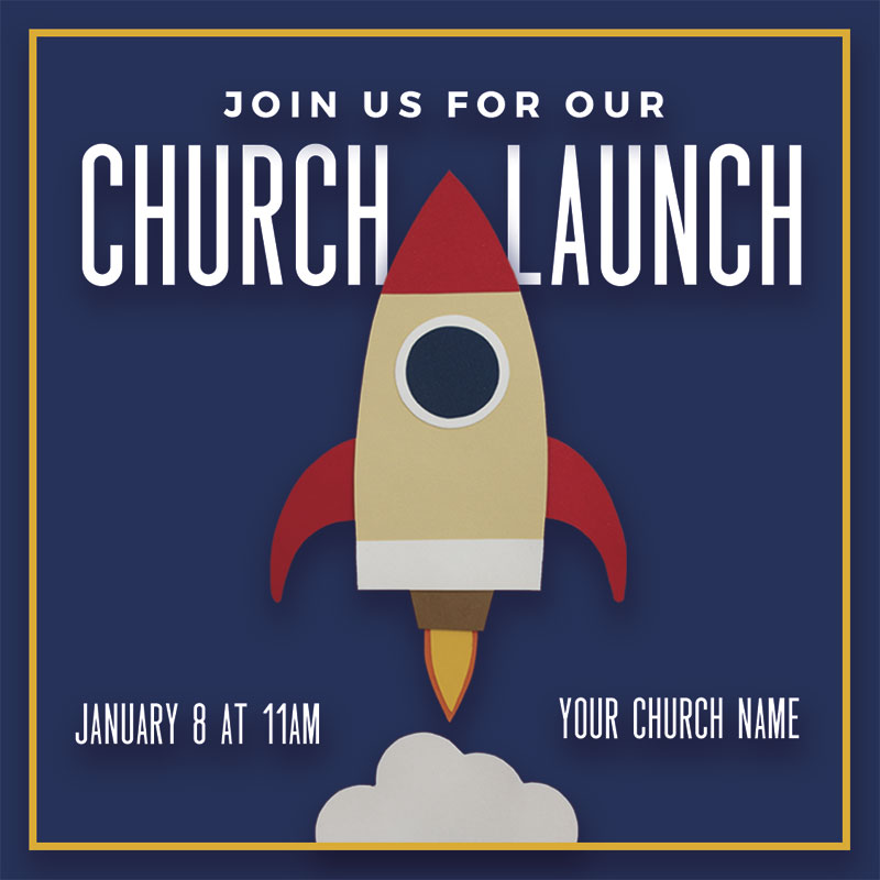 InviteCards, New Years, Church Launch, 3.75 x 3.75