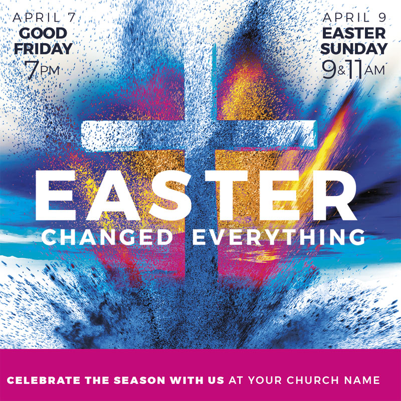 InviteCards, Easter, Easter Changed Everything, 3.75 x 3.75