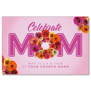 Celebrate Mom Pink Medium InviteCards