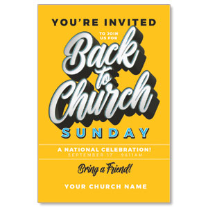 Back to Church Sunday Celebration Medium InviteCards