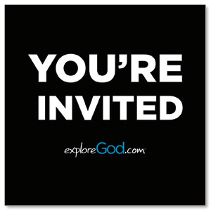 Explore God You're Invited 3.75" x 3.75" Square InviteCards