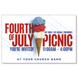 Fourth of July Picnic Medium InviteCards