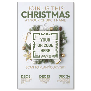 Christmas QR Code Medium InviteCards