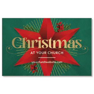 Star Christmas Medium InviteCards