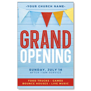 Grand Opening Flags Medium InviteCards