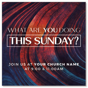 What Are You Doing Sunday 3.75" x 3.75" Square InviteCards