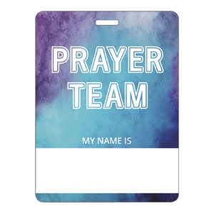 Blue Stucco Prayer Team Name Badges