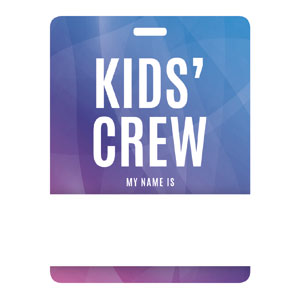 Bright Gradient Kids' Crew Name Badges