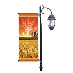 Give Thanks Lord Light Pole Banner Light Pole Banners