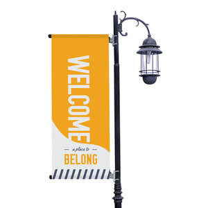To Belong Yellow Light Pole Banners