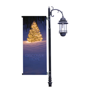 Discover Hope Bright Tree Light Pole Banners