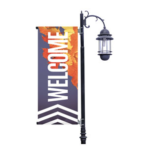 Chevron Welcome Fall Light Pole Banners