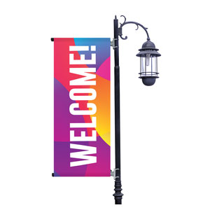 Curved Colors Welcome Light Pole Banners