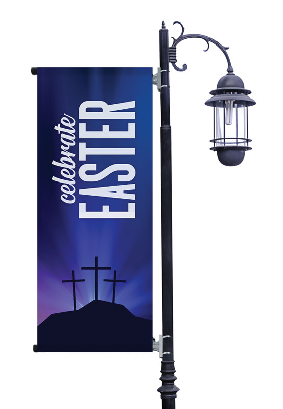 Banners, Easter, Aurora Lights Celebrate Easter, 2' x 5'