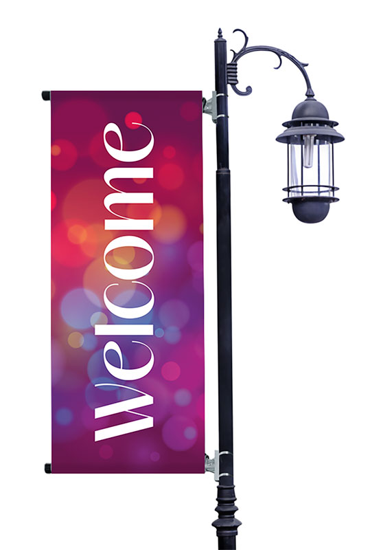 Banners, Welcome, Bokeh Welcome, 2' x 5'