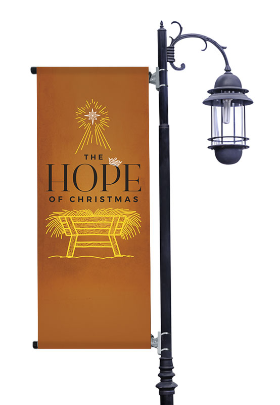 Banners, Christmas, Hope of Christmas Manger, 2' x 5'