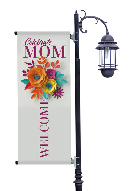 Banners, Mother's Day, Mother's Day Paper Flowers, 2' x 5'