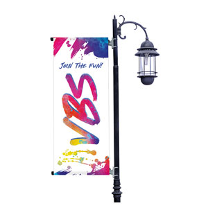 VBS Colored Paint Light Pole Banners