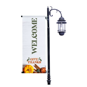 Give Thanks Seat For You Light Pole Banners