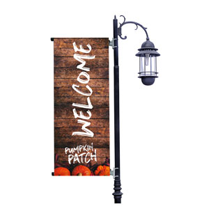 Pumpkin Patch Wood Grain Light Pole Banners