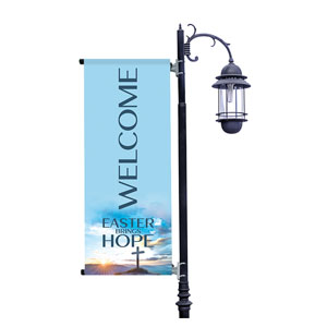 Sunrise Easter Brings Hope Light Pole Banners