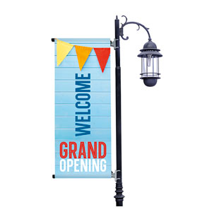 Grand Opening Flags Light Pole Banners