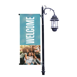 Community People Friends Light Pole Banners