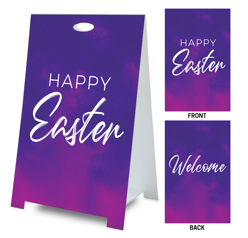Banners, Easter, Love Never Fails Happy Easter Welcome, 2' x 3'