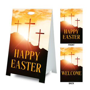 Resurrection Sunday Happy Easter Welcome Coroplast A-Frame