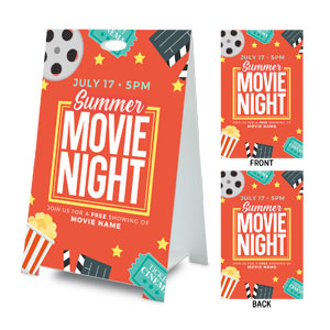 Summer Movie Night Coroplast A-Frame