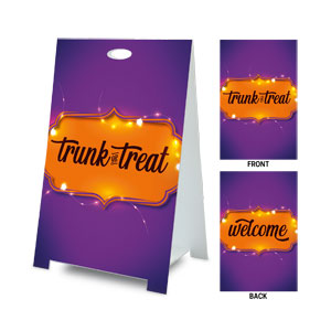 Trunk Or Treat Purple Coroplast A-Frame