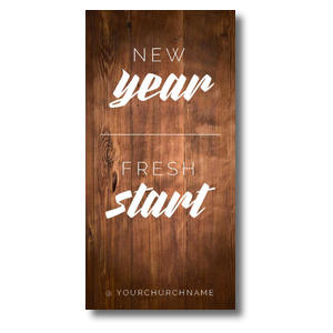 New Year Fresh Start 11" x 5.5" Oversized Postcards