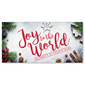 Joy To The World Snow 11" x 5.5" Oversized Postcards