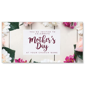Mothers Day Note Flowers 11" x 5.5" Oversized Postcards