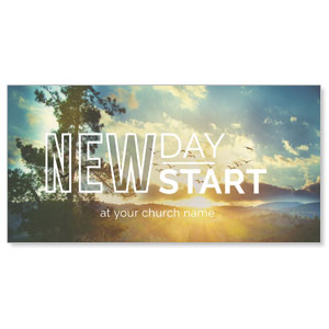 New Day New Start 11" x 5.5" Oversized Postcards