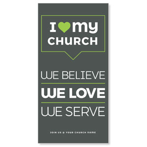 ILMC Believe Love Serve 11" x 5.5" Oversized Postcards