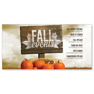 Fall Events Pumpkins 11" x 5.5" Oversized Postcards